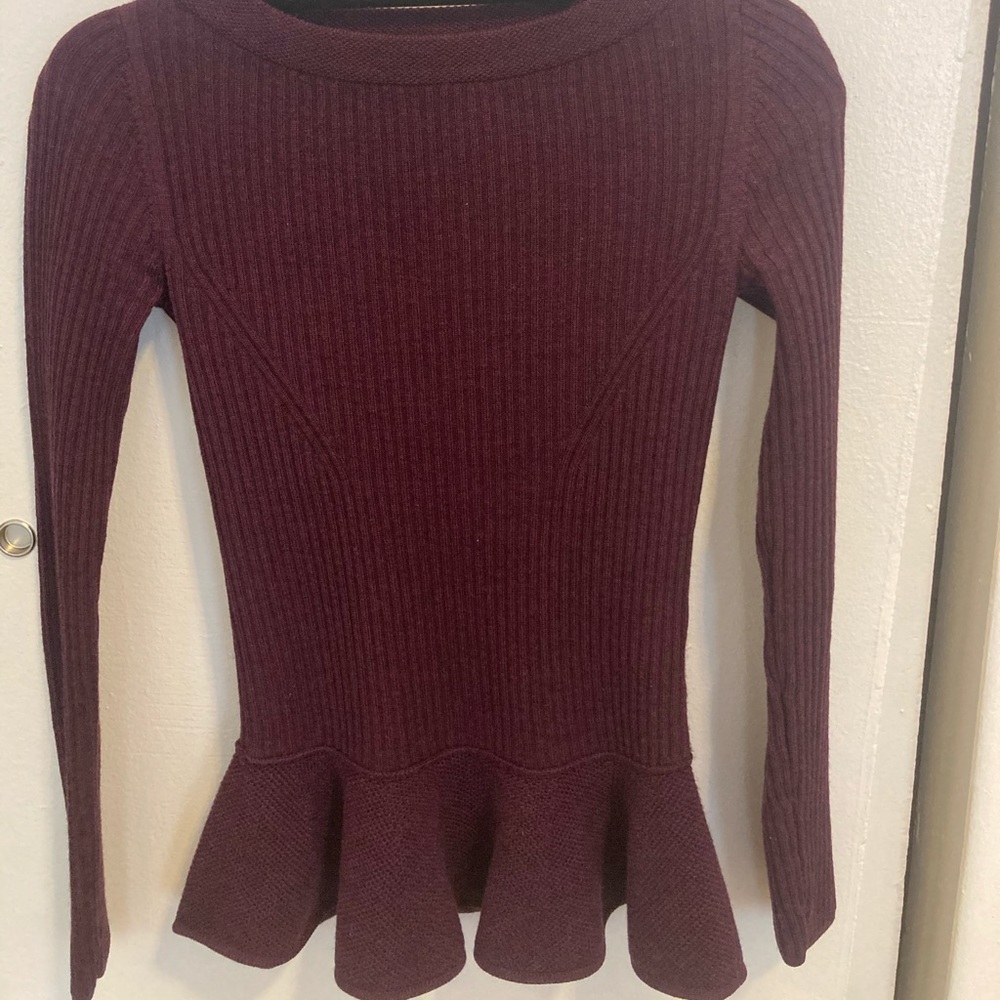 Tory Burch Merino Wool Purple Sweater